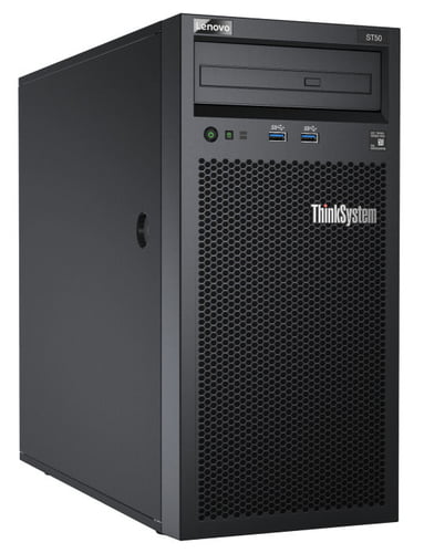 Lenovo ST50 Xeon E-2126G (6C 3.3GHz 12MB Cache/80W), SW RAID, 2x2TB SATA, 1x16GB, 250W, No DVD Lenovo ST50 Xeon E-2126G (6C 3.3GHz 12MB Cache/80W), SW RAID, 2x2TB SATA, 1x16GB, 250W, No DVD