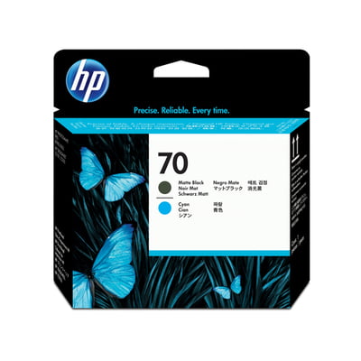 HP 70 Matte Black and Cyan DesignJet Printhead  C9404A